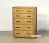 Picture of VINCENT 5 Drawer Tallboy *Solid NZ Pine