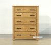 Picture of VINCENT 5 Drawer Tallboy *Solid NZ Pine