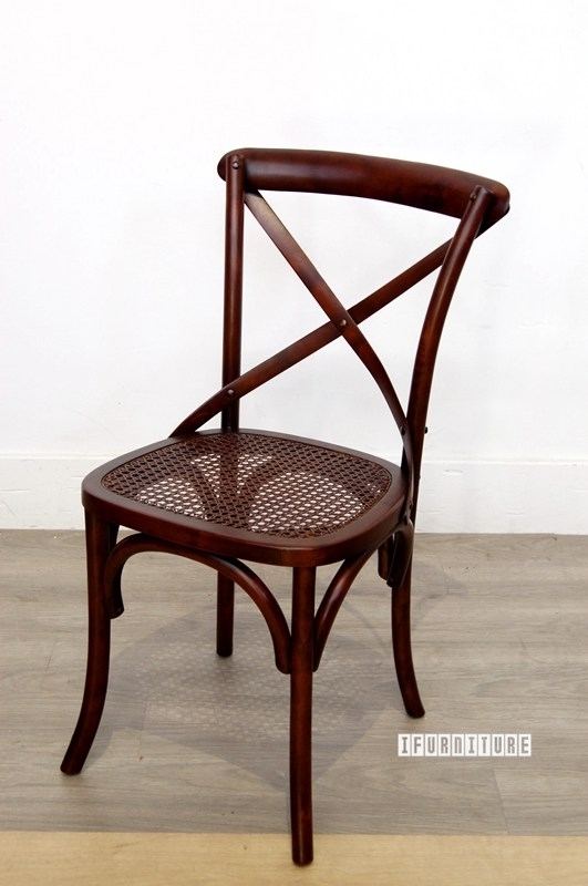 Picture of Cross Back Chair in BROWN Color *Solid Birch