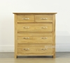 Picture of NEWLAND Solid Oak 2 Over 3 Chest /Tallboy