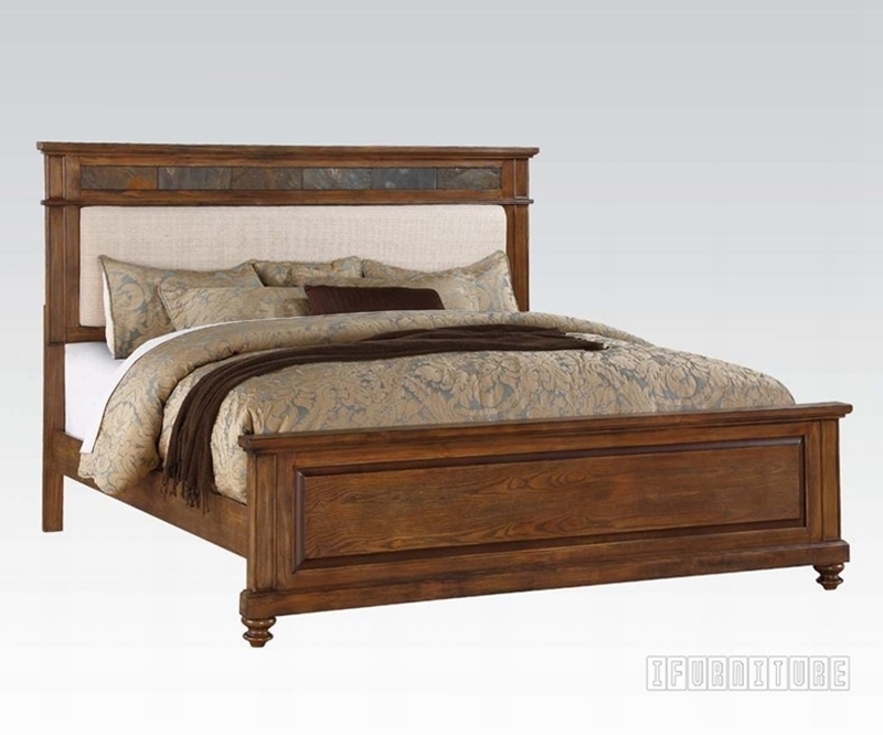 Picture of ARIELLE Queen Size Bed *Oak & Natural Slates