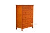 Picture of Metro Solid Pine 6 drawer Tallboy White