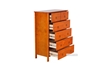 Picture of Metro Solid Pine 6 drawer Tallboy White