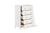 Picture of Metro Solid Pine 6 drawer Tallboy White