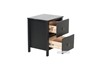 Picture of METRO Pine Bedside Table black