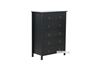 Picture of Metro Solid Pine 6 drawer Tallboy Black