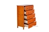 Picture of Metro Solid Pine 6 drawer Tallboy Honey