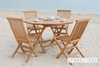 Picture of BALI SOLID TEAK  5PCS TABLE SET  WITH UMBRELLA HOLE  MODEL 037