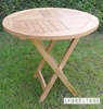 Picture of BALI SOLID TEAK 5PCS ROUND FOLDING  TABLE SET MODEL 122