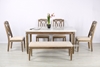 Picture of IMPERIAL 163 DINING TABLE  * REAL MARBLETOP/SOLID WHITE WASH TIMBER