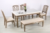 Picture of IMPERIAL 163 DINING TABLE  * REAL MARBLETOP/SOLID WHITE WASH TIMBER