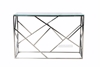 Picture of LELLA RECTANGLE CLEAR GLASS HALL TABLE * SILVER