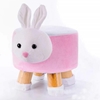 Picture of PLUSH ANIMAL FOOT STOOL - PINK RABBIT