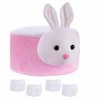 Picture of PLUSH ANIMAL FOOT STOOL - PINK RABBIT