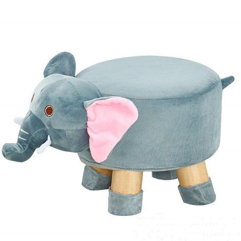 Picture of PLUSH ANIMAL FOOT STOOL - ELEPHANT