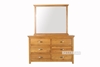 Picture of (FINAL SALE)NOTTINGHAM 6DRW DRESSER TABLE WITH MIRROR *SOLID OAK