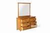 Picture of (FINAL SALE)NOTTINGHAM 6DRW DRESSER TABLE WITH MIRROR *SOLID OAK