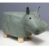 Picture of Hardwood GREEN HIPPO Ottoman