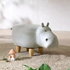 Picture of BIG Hardwood WHITE HIPPO Ottoman