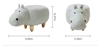 Picture of BIG Hardwood WHITE HIPPO Ottoman