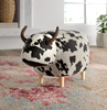 Picture of BIG Hardwood COW Ottoman