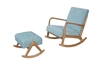 Picture of PUDDLE ROCKING CHAIR WITH STOOL* BLUE