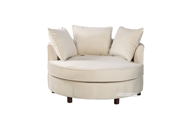 Picture of LYDIA NEST CHAIR/ SOFA IN BEIGE VELVET FABRIC