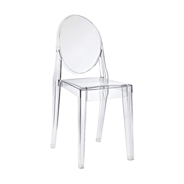 Picture of GHOST DINING CHAIR IN CLEAR/BLACK COLOR