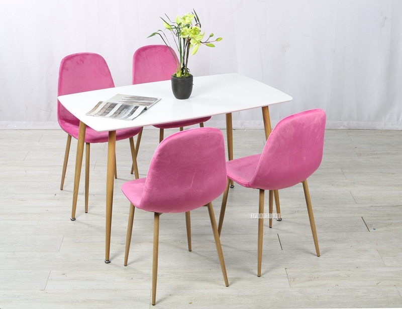 Picture of OSLO 5PC DINING SET *PINK VELVET