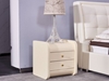 Picture of COCO 2DRW LEATHER BEDSIDE TABLE