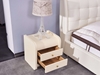 Picture of COCO 2DRW LEATHER BEDSIDE TABLE