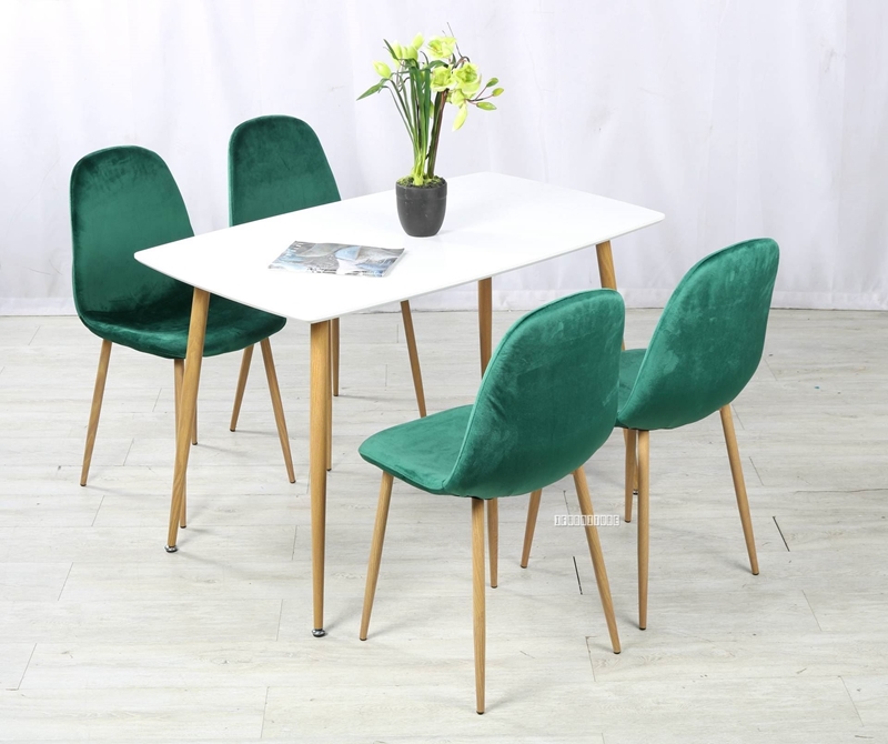 Picture of OSLO 5PC DINING SET *GREEN VELVET