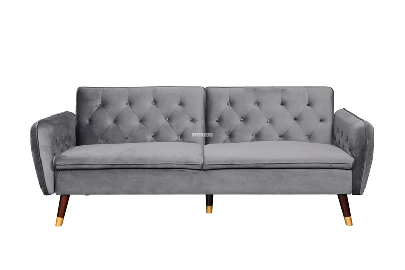 Picture of ARTHUR 3 SEATER SOFA BED *GREY VELVET