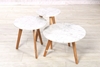 Picture of COPENHAGEN D32 ROUND MARBLE SIDE TABLE *SOLID OAK