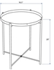 Picture of Sasaki  End Table with Removable Tray *White