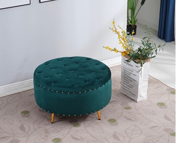 Picture of AQEEL ROUND OTTOMAN*GREEN