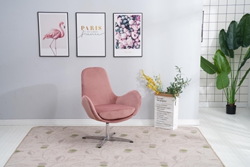 Picture of LESA SWIRL LOUNGE CHAIR * PINK VELVET