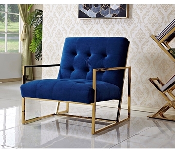 Picture of THEO LOUNGE CHAIR * BLUE VELET