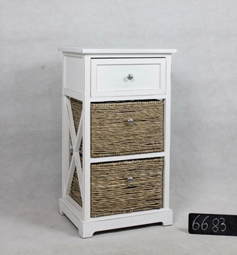 Picture of 6683  WOODEN CABINET WITH 3 DRAWERS