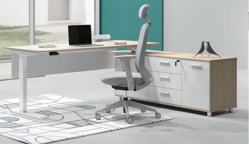 Picture of UP1 EXECUTIVE L SHAPE HEIGHT ADJUSTABLE DESK SYSTEM