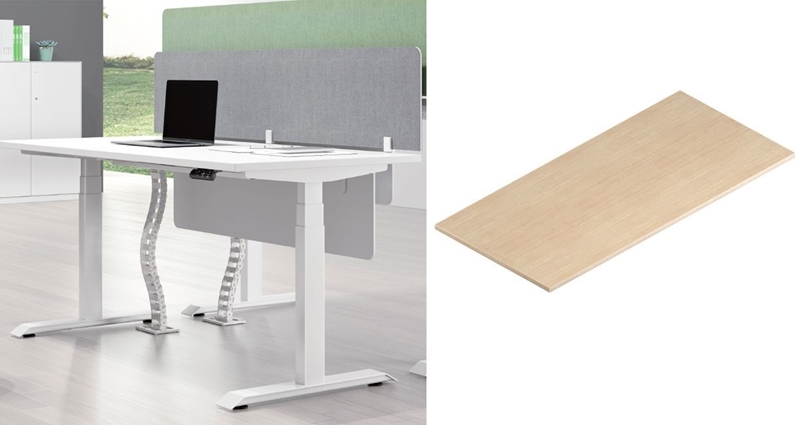 Picture of UP1 STRAIGHT DESKTOP *WHITE OR OAK, 150/160/180 LONG