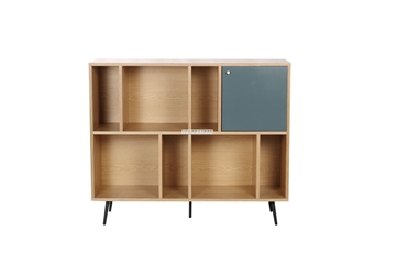 Picture of RIO  BOOKCASE *SOLID LACQUER WITH REAL LIGHT WALNUT VENEER