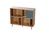 Picture of RIO  BOOKCASE *SOLID LACQUER WITH REAL LIGHT WALNUT VENEER