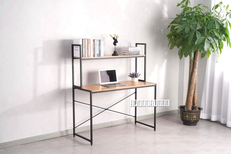 Picture of HENMAN 120 WORK DESK WITH SHELF *BLACK