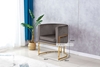 Picture of Seral lounge chair* GREY velvet