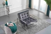 Picture of Lantel SILVER STAINLESS LOUNGE CHAIR *GREY VELVET