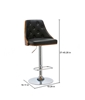 Picture of ELLA BAR STOOL *BLACK LEATHER