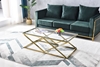 Picture of DIAMOND 120 GLASS TOP COFFEE TABLE *GOLD STAINLESS