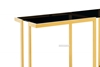 Picture of TANGO GLASS TOP GOLD STAINLESS FRAME CONSOLE TABLE *BLACK