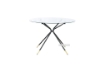 Picture of (Final Sale) KORA 100 GLASS TOP DINING TABLE *BLACK AND GOLD